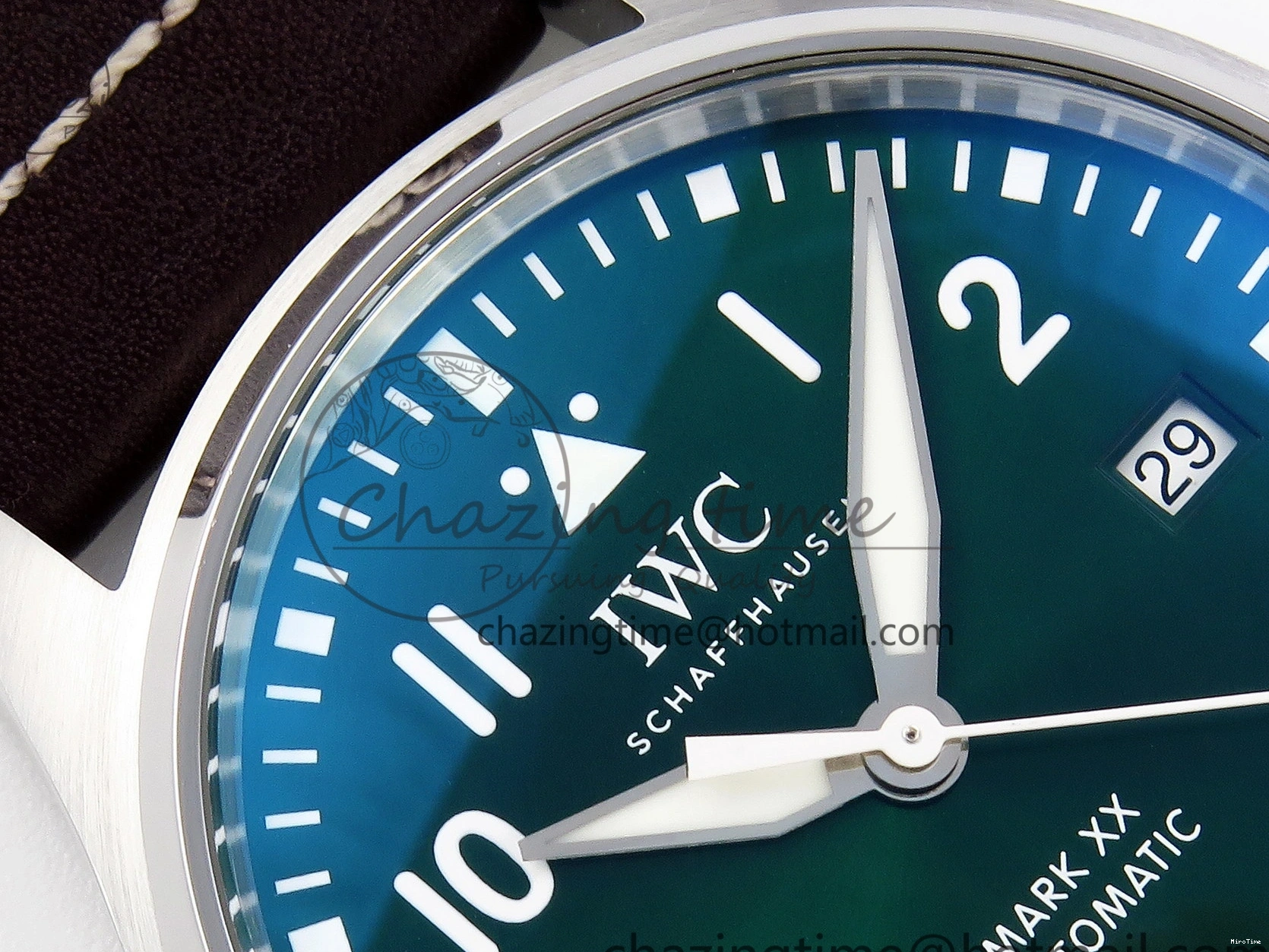 MIROTIME 0127 Pilot Mark XX IW328205 ZF 1:1 Best Edition Green Dial on Brown Leather Strap A UrbanStyle 7029